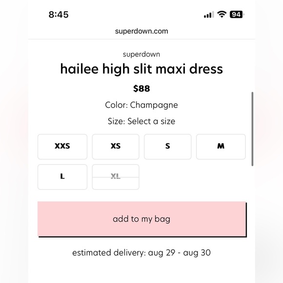 Superdown ✨hailee high slit maxi dress XXS WORN ONCE 
GREAT DEAL ‼️ - Picture 4 of 4